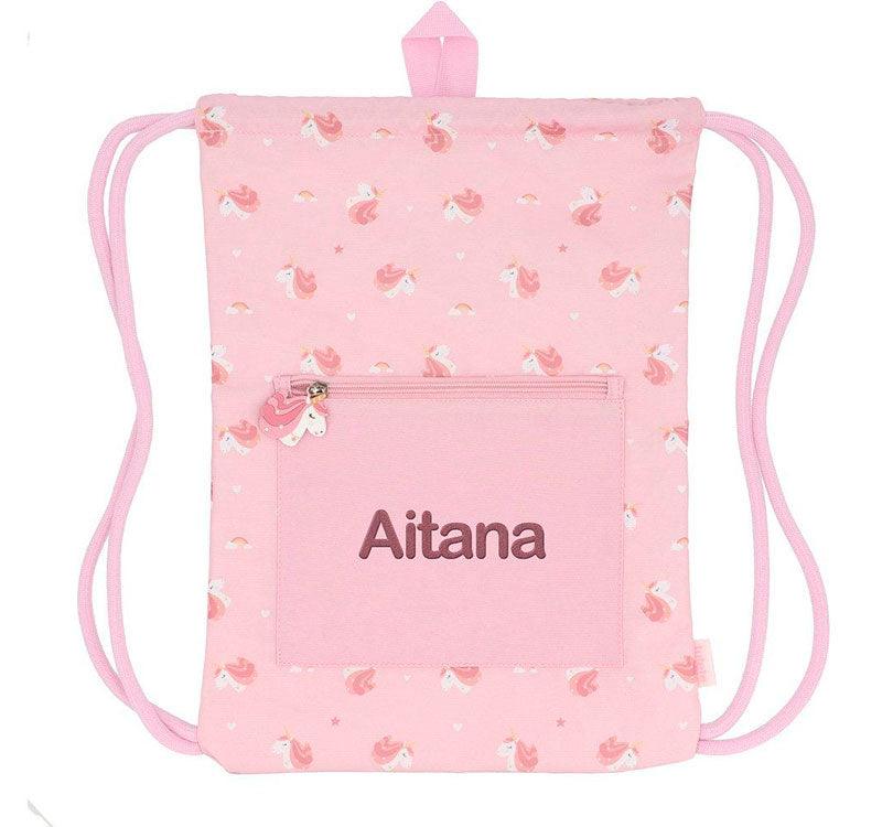 Mochila Saco Impermeable Magical Unicorn Personalizable - manodesantaoficial