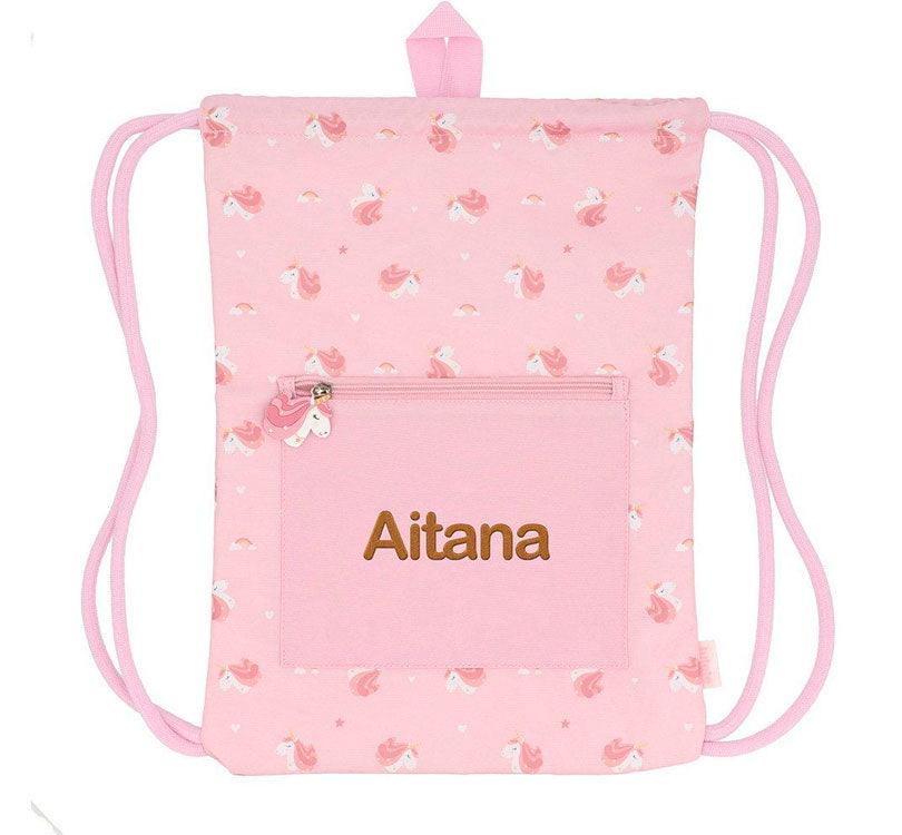 Mochila Saco Impermeable Magical Unicorn Personalizable - manodesantaoficial