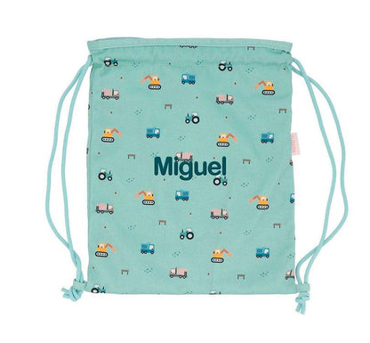 Mochila Saco tela Trucks camiones personalizable - manodesantaoficial
