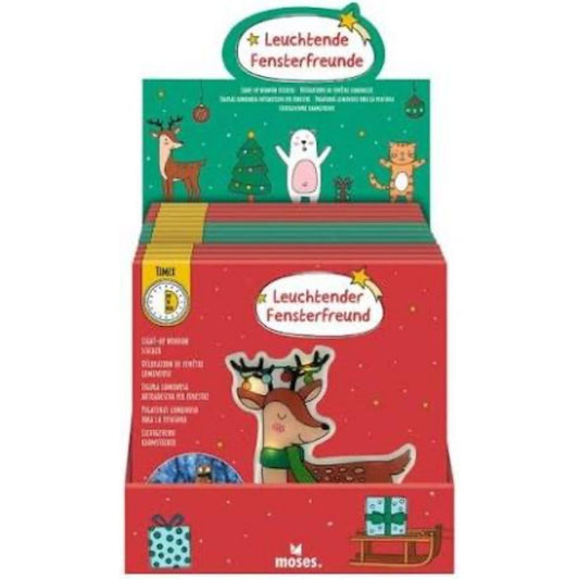 esta Navidad con nuestras pegatinas luminosas Moses 