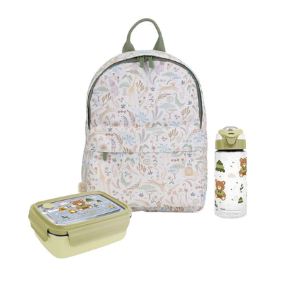 Pack Exclusivo Vuelta al Cole en Mano de Santa: Mochila Little Dutch + botella antiderrames 500ml y fiambrera de acero Miniland. ¡Todo para el cole en 1 clic!