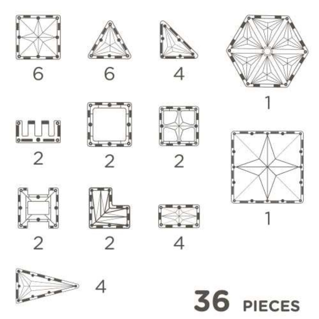 set de 36 piezas Cleverclixx Petite Paste fcihas
