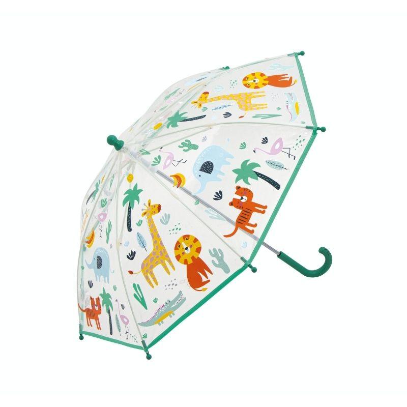 Paraguas mágico cambia de color JUNGLA transparente - manodesantaoficial