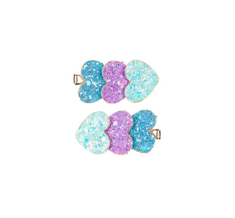Pasadores de pelo mini corazones azules - manodesantaoficial