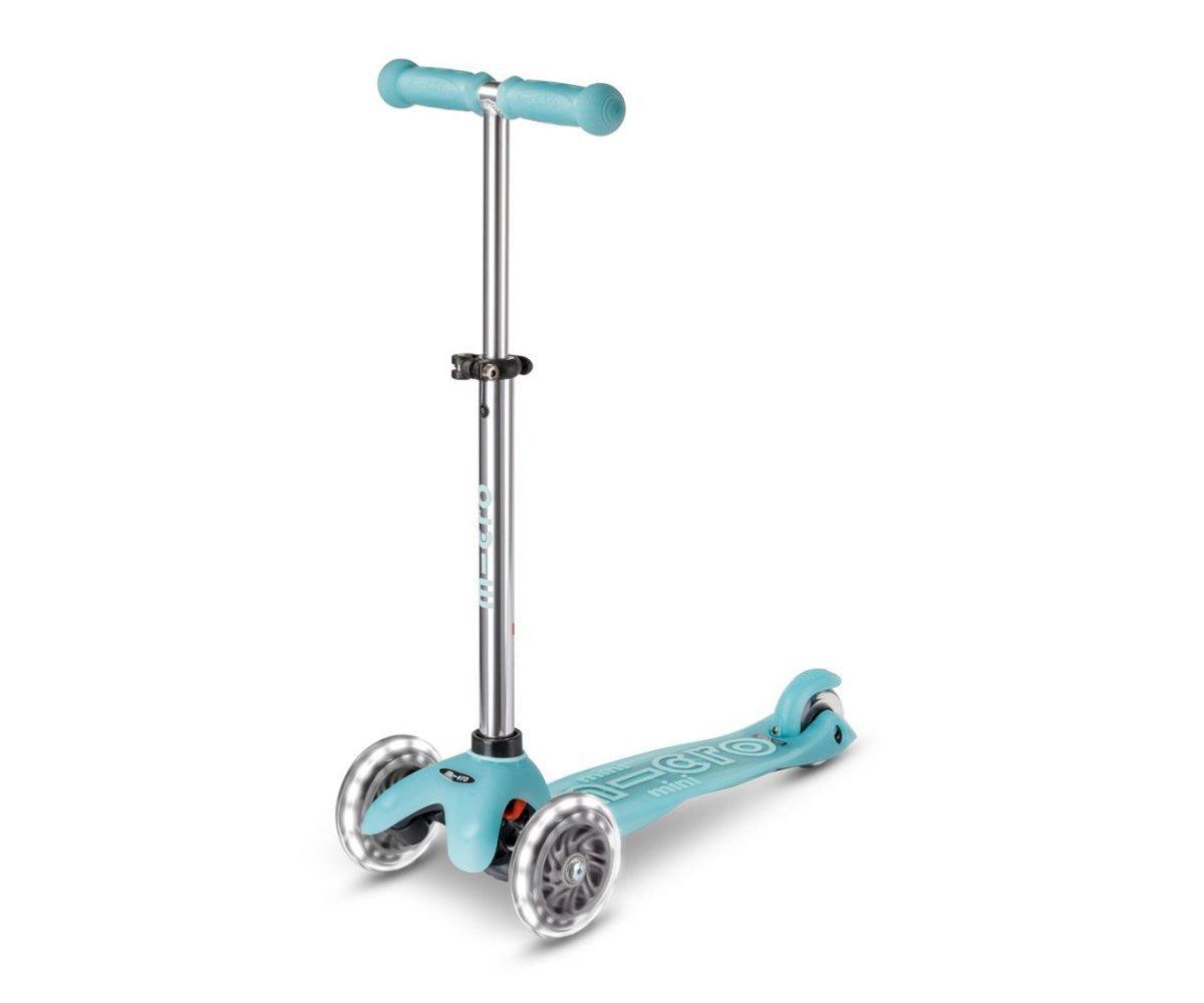 Patinete Mini deluxe LED Brilla en la oscuridad Azul - manodesantaoficial