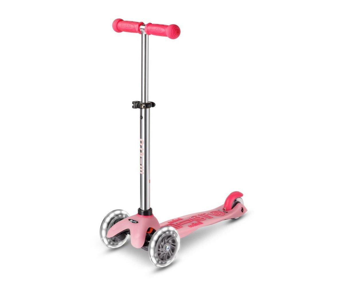 Patinete Mini deluxe LED Brilla en la oscuridad Rosa - manodesantaoficial
