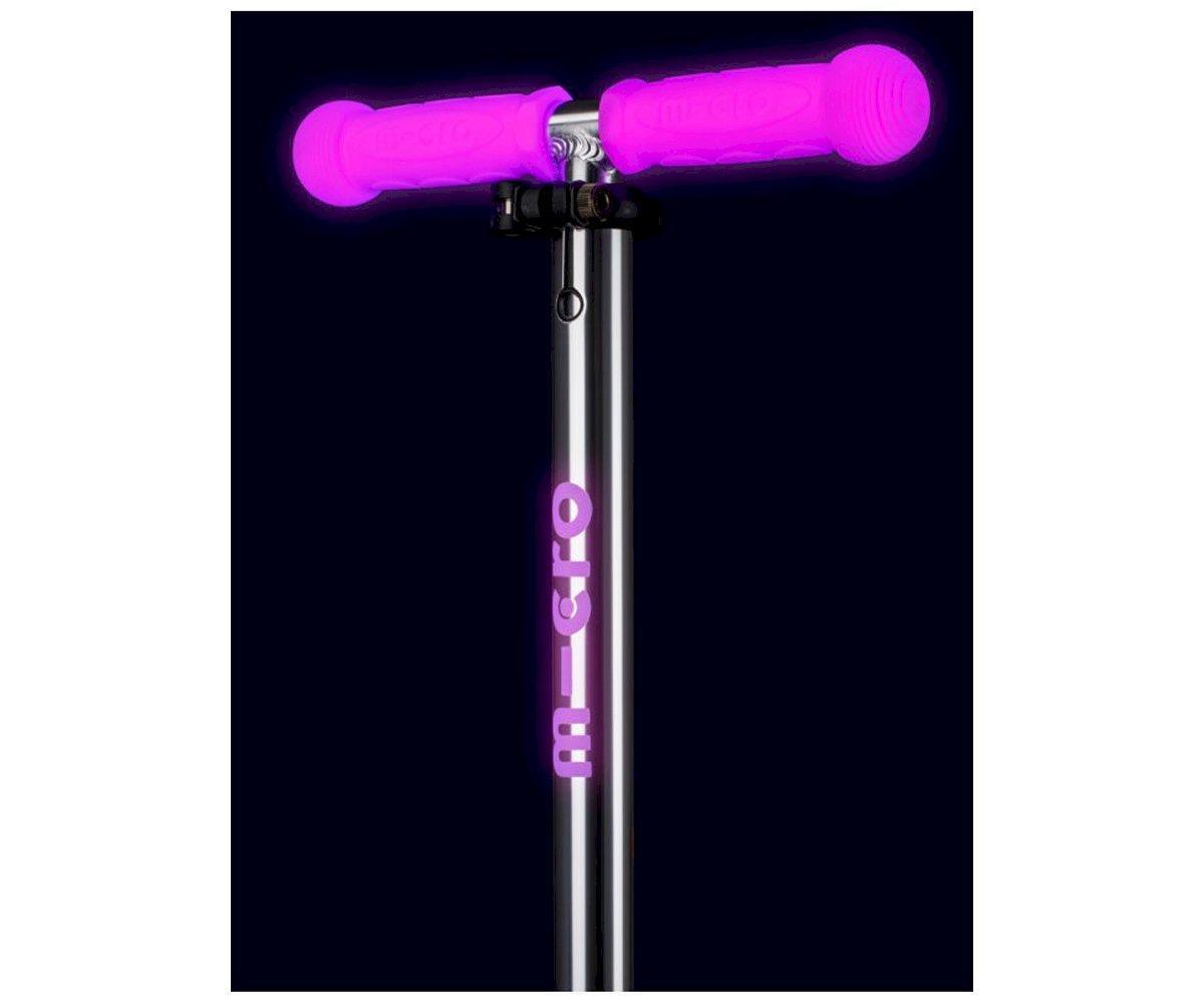 Patinete Mini deluxe LED Brilla en la oscuridad Rosa - manodesantaoficial