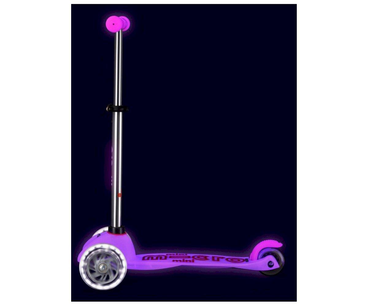 Patinete Mini deluxe LED Brilla en la oscuridad Rosa - manodesantaoficial