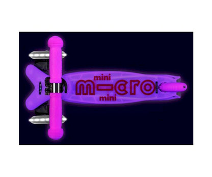 Patinete Mini deluxe LED Brilla en la oscuridad Rosa - manodesantaoficial