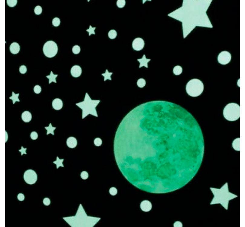 Pegatinas de pared Luna y estrellas Luminiscentes no - manodesantaoficial