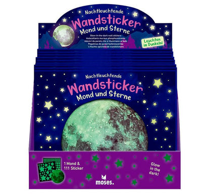 Pegatinas de pared Luna y estrellas Luminiscentes no - manodesantaoficial
