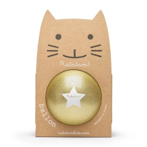 Pelota Ratatam glitter DORADA 15 cm - manodesantaoficial