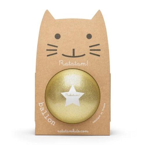 Pelota Ratatam glitter DORADA 15 cm - manodesantaoficial