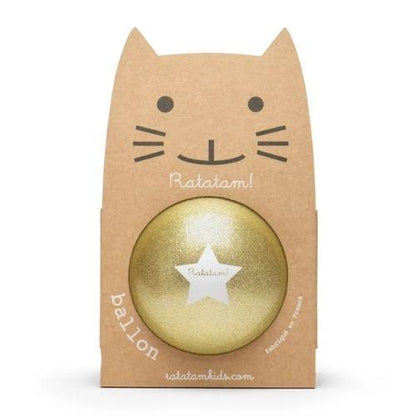 Pelota Ratatam glitter DORADA 15 cm - manodesantaoficial