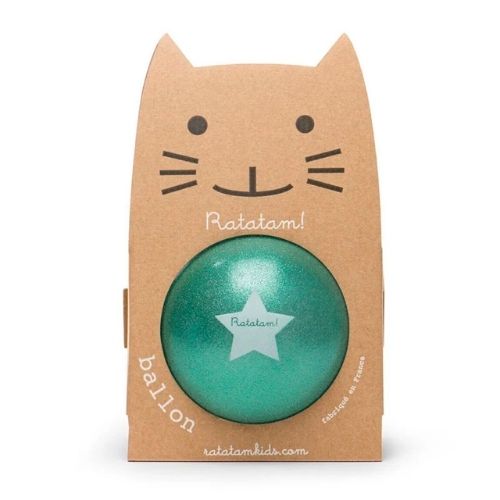 Pelota Ratatam glitter VERDE 15 cm - manodesantaoficial