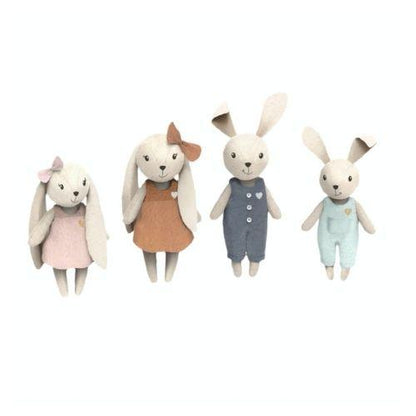 Personajes familia conejitos casita de muñecas - manodesantaoficial