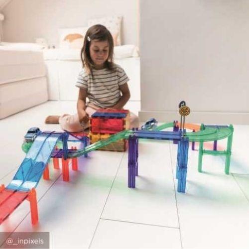 Pista de carreras colores vivos 65 piezas - manodesantaoficial