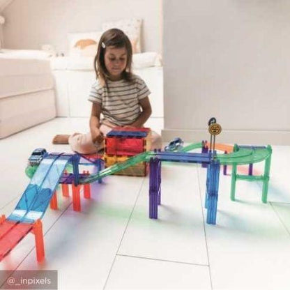 Pista de carreras colores vivos 65 piezas - manodesantaoficial