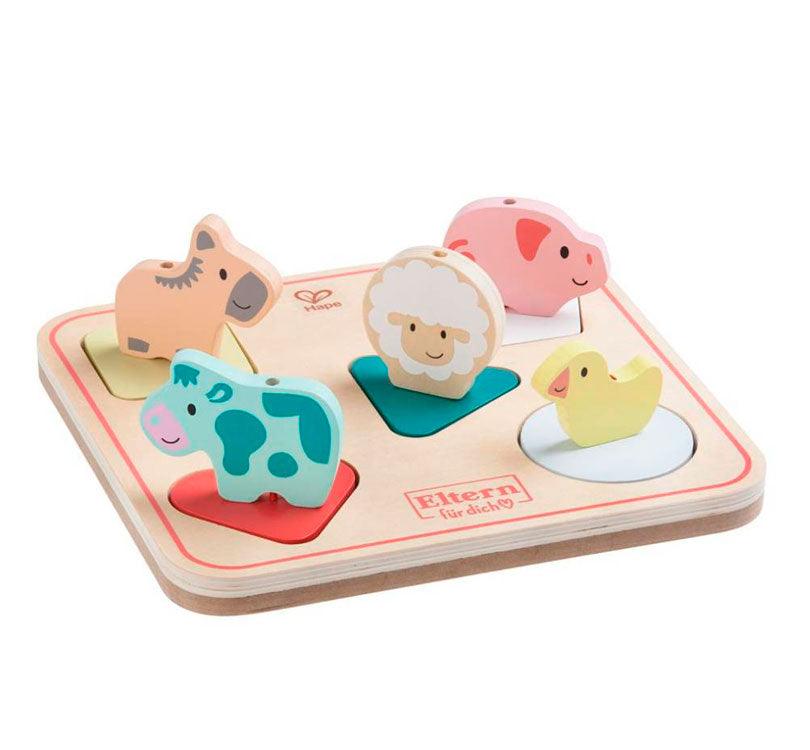Puzzle sonidos animales granja - manodesantaoficial