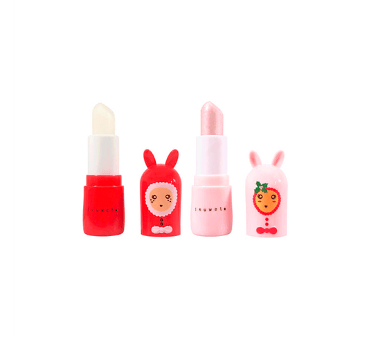 marca inuwet labiales de Navidad con nuestro dúo rosa y rojo.