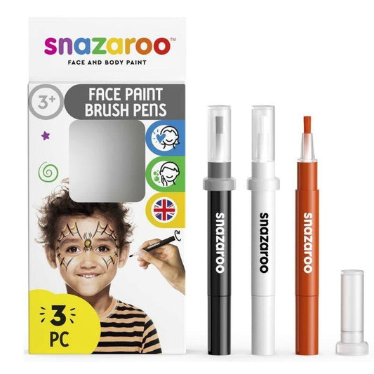 Set 3 rotuladores de maquillaje Halloween. naranja, blanco y negro - manodesantaoficial