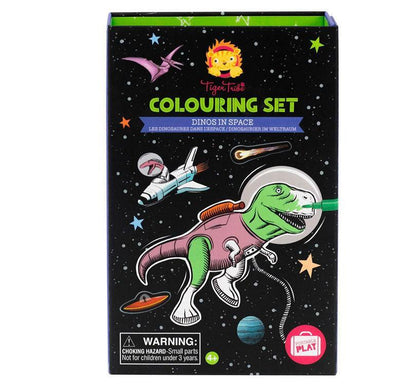 Set colorear Dinosaurios en el espacio - manodesantaoficial