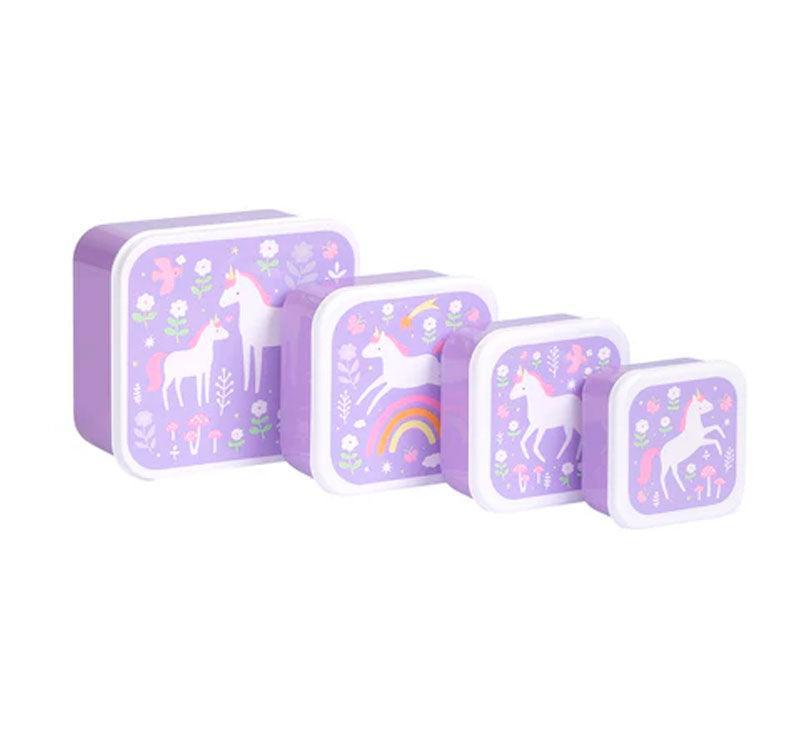 Set de 4 cajitas de almuerzo Unicornios - manodesantaoficial