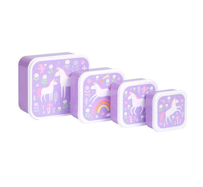 Set de 4 cajitas de almuerzo Unicornios - manodesantaoficial