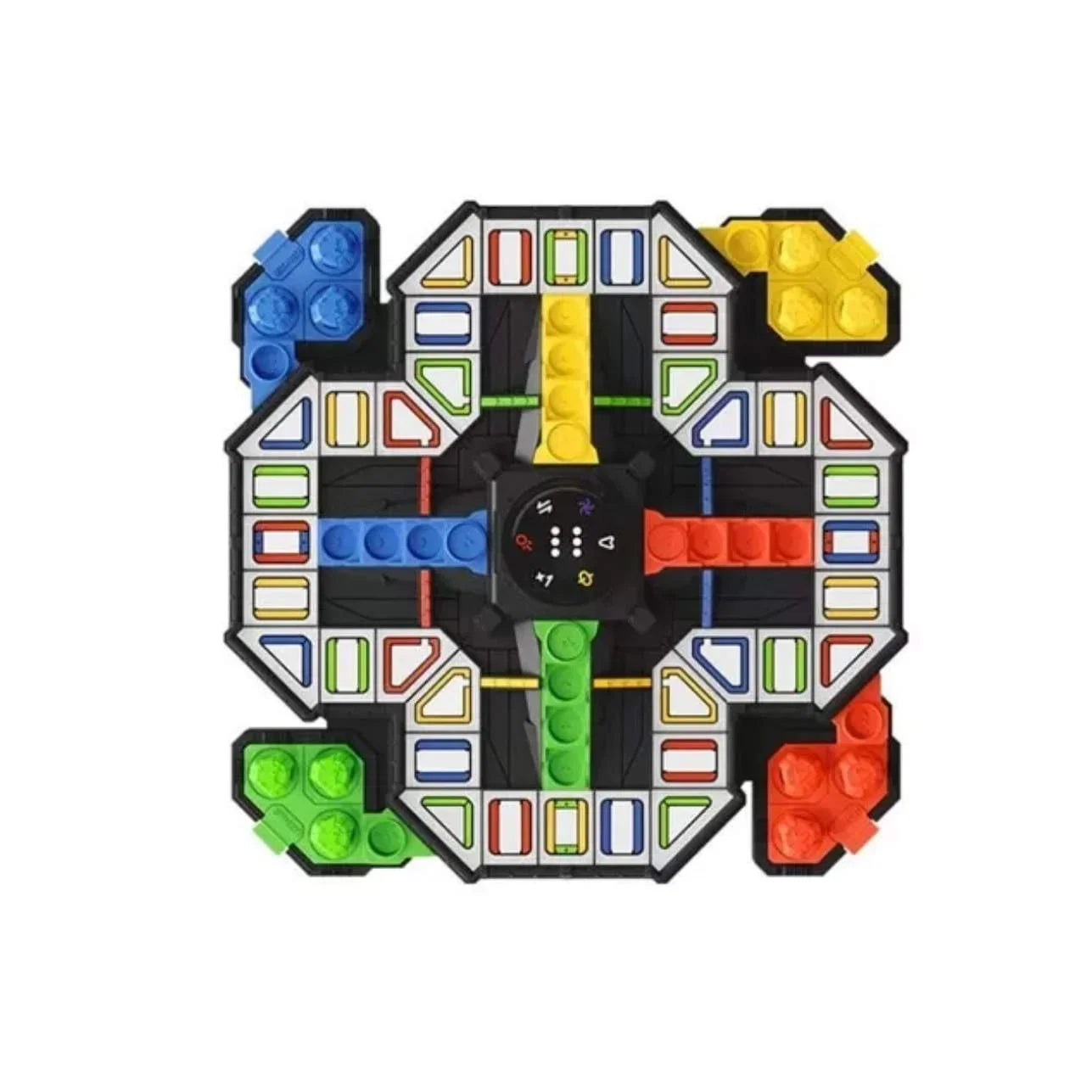 Super Ludo – Parchís digital galáctico con&nbsp; eventos sorpresa

Edad recomendada: A partir de 6 años
Medidas aproximadas: Formato de sobremesa
Incluye: 1 tablero electrónico con botón central, fichas y funciones digitales
Funciona con: 3 pilas AA (no incluidas)