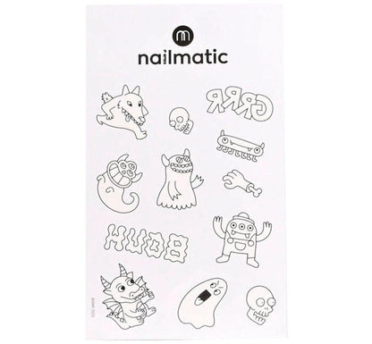 TATUAJES PARA COLOREAS ¡Añade magia a la piel! Colorea tus propios tatuajes y diviértete con los rotuladores Tattoopen. ¡Es el mejor modo de llevar tu Monstruo contigo a todas partes! nailmatic