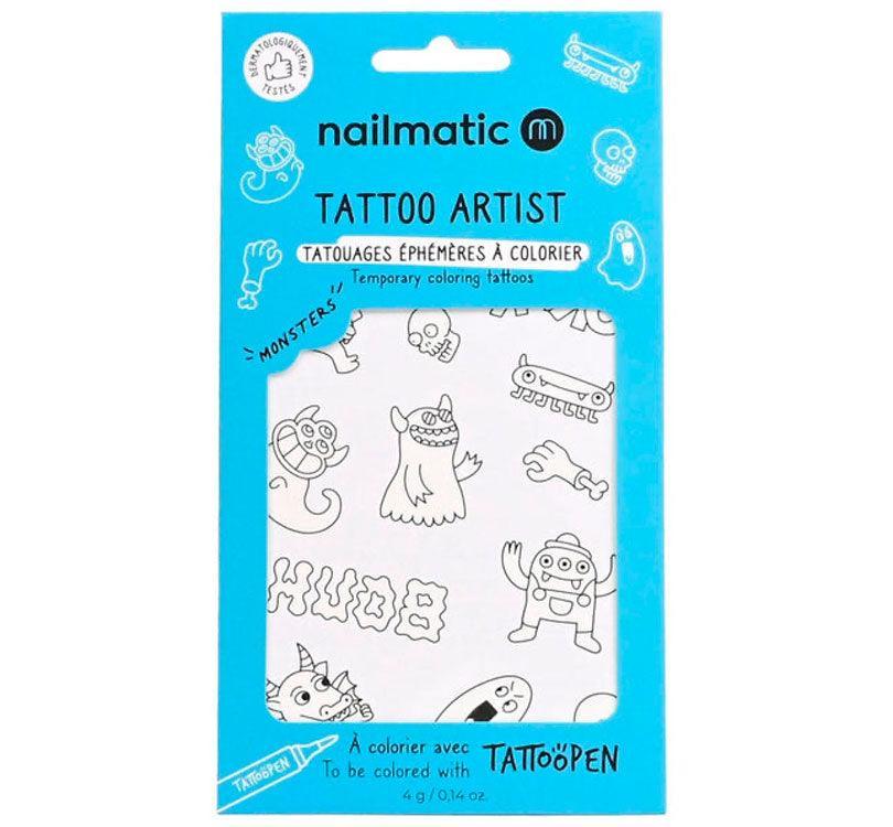 Tatuajes para colorear Monstruos - manodesantaoficial