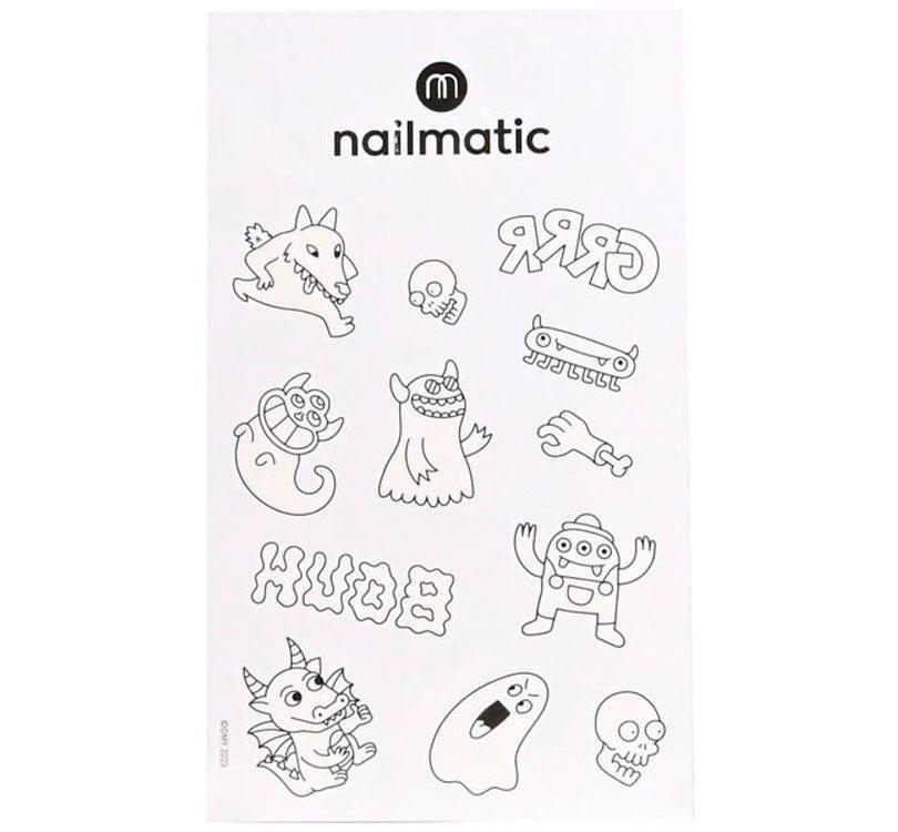 Tatuajes para colorear Monstruos - manodesantaoficial