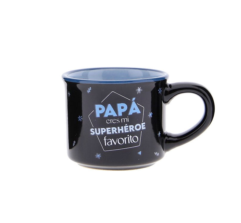 taza favorita recordando que es el superhéroe favorito de sus peques... y ahora en versión mini, para esos cortados o café sólo