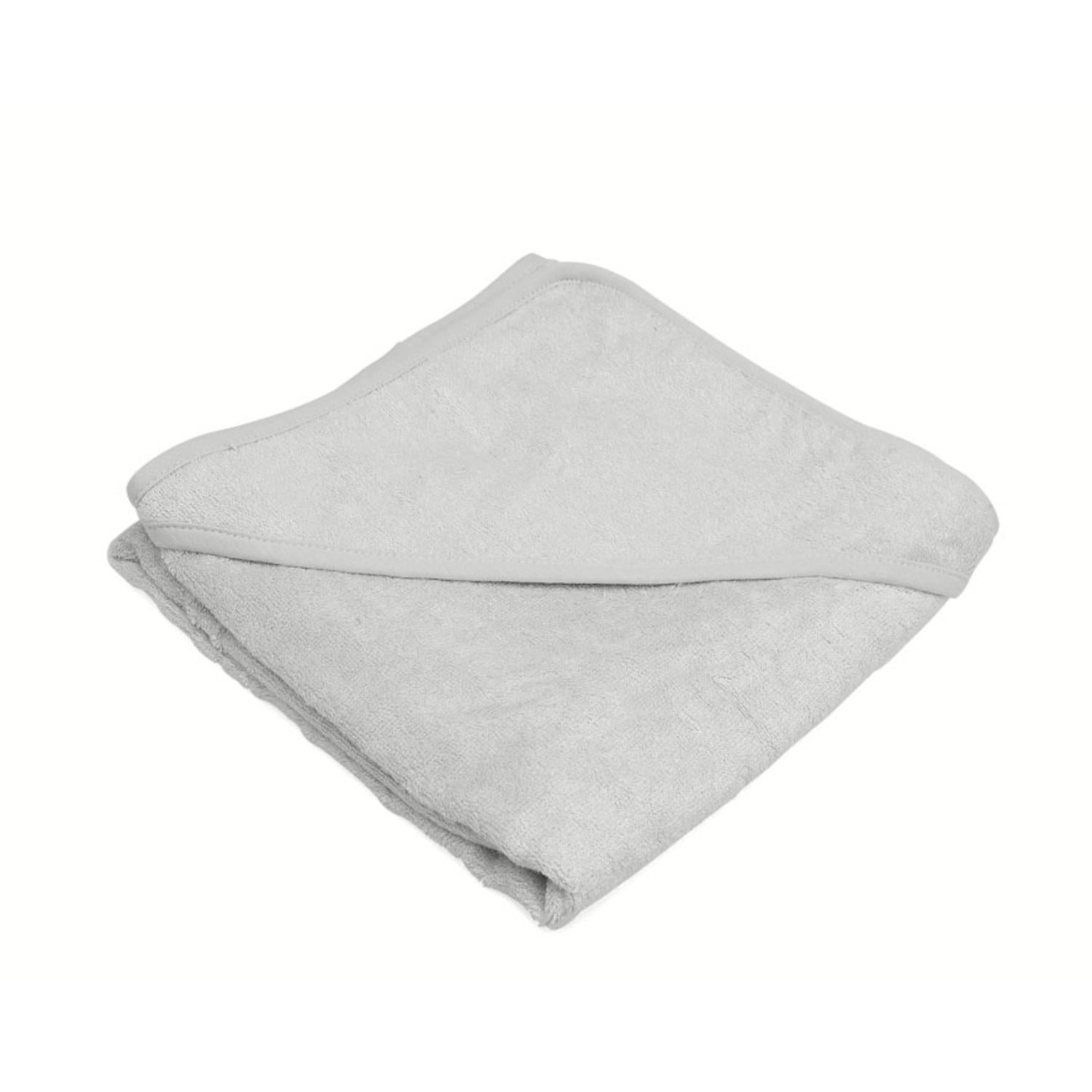 🛁 Capa de Baño de Bambú: Toalla de alta absorción y textura sedosa en un elegante tono gris, ideal para secar delicadamente la piel del bebé después del baño.