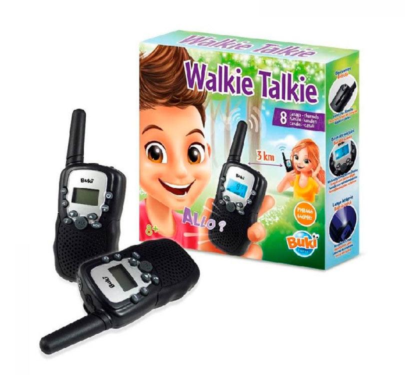Walkie Talkies de 3 km de alcance en campo abierto!  Diseñados para pequeños exploradores, son ideales para actividades al aire libre y juegos de orientación. Fáciles de manejar con manos pequeñas, estos walkie talkies son la clave para emocionantes aventuras y comunicación instantánea. con caja