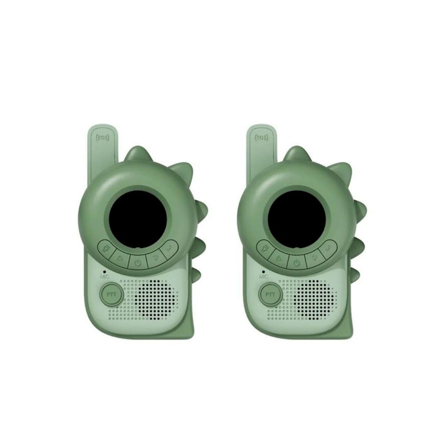  Walkie Talkies Zoo Dino Green (The Zoofamily)

Los&nbsp;Walkie Talkies Zoo Dino Green aseguran la comunicación en todas las misiones y aventuras. Su diseño de dinosaurio y acabado en silicona suave los hace resistentes y divertidos, perfectos para juegos de rol con un alcance de hasta $3 \text{ km}$. 