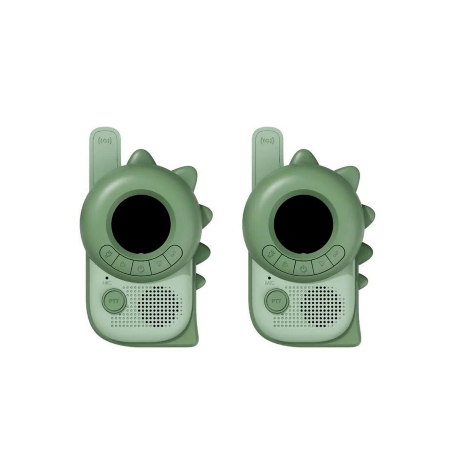  Walkie Talkies Zoo Dino Green (The Zoofamily)

Los&nbsp;Walkie Talkies Zoo Dino Green aseguran la comunicación en todas las misiones y aventuras. Su diseño de dinosaurio y acabado en silicona suave los hace resistentes y divertidos, perfectos para juegos de rol con un alcance de hasta $3 \text{ km}$. 