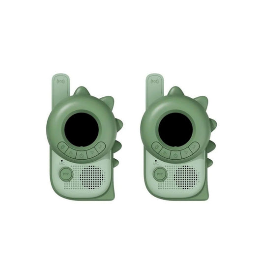  Walkie Talkies Zoo Dino Green (The Zoofamily)

Los&nbsp;Walkie Talkies Zoo Dino Green aseguran la comunicación en todas las misiones y aventuras. Su diseño de dinosaurio y acabado en silicona suave los hace resistentes y divertidos, perfectos para juegos de rol con un alcance de hasta $3 \text{ km}$. 