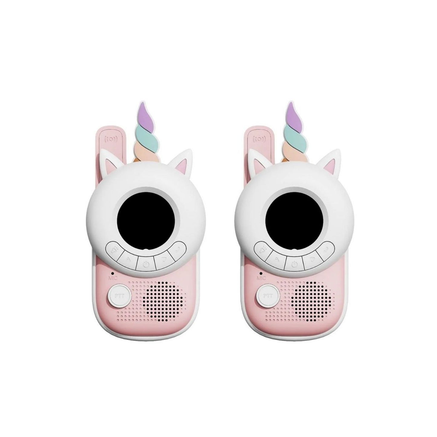 ¡La diversión está asegurada con los originales&nbsp;Walkie Talkies Zoo Unicornio! Perfectos para aventuras al aire libre, estos dispositivos combinan un diseño adorable y resistente con un gran alcance y funcionalidades extra como la luz linterna.