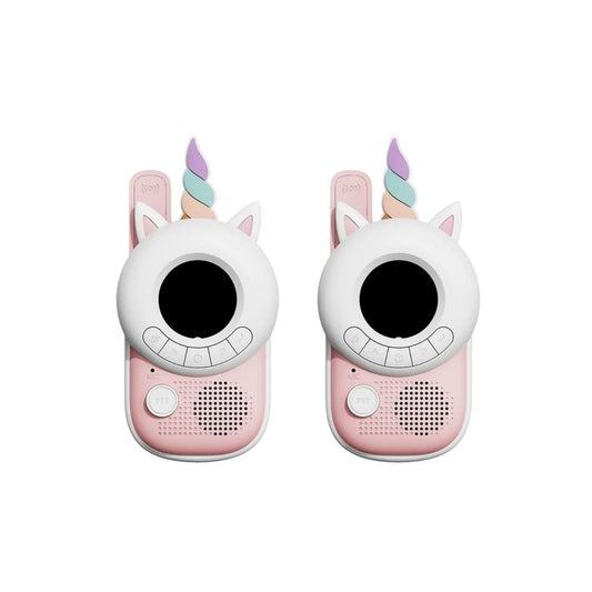 ¡La diversión está asegurada con los originales&nbsp;Walkie Talkies Zoo Unicornio! Perfectos para aventuras al aire libre, estos dispositivos combinan un diseño adorable y resistente con un gran alcance y funcionalidades extra como la luz linterna.
