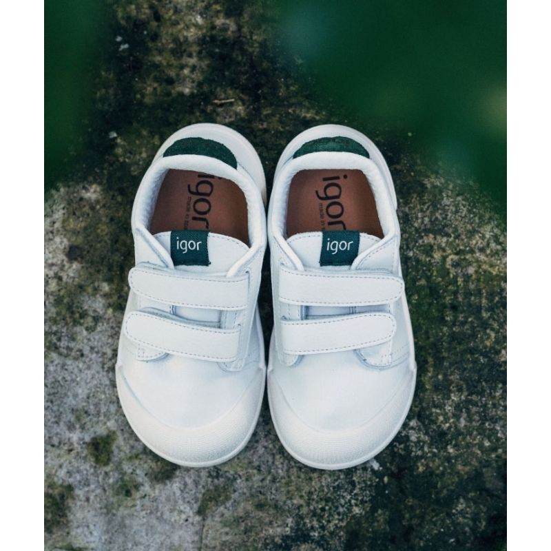 Zapatilla Blanca respetuosa TENNIS BLANCO VERDE MUSGO - manodesantaoficial
