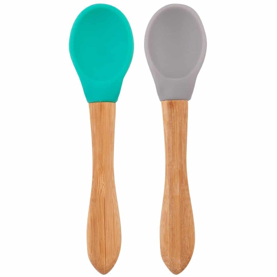 Cucharas de silicona y madera sostenible Minikoioi - manodesantaoficial