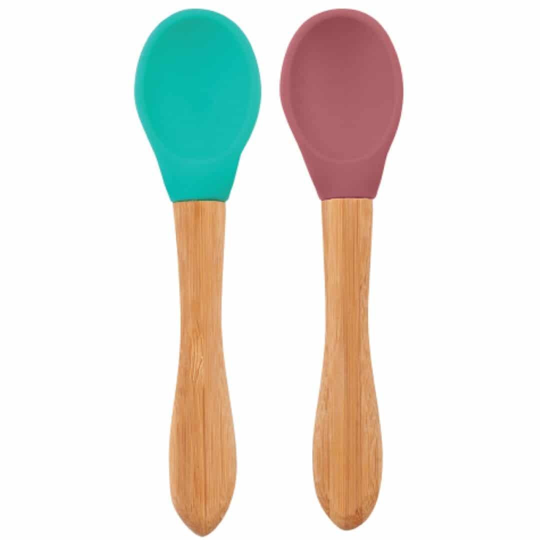 Cucharas de silicona y madera sostenible Minikoioi - manodesantaoficial