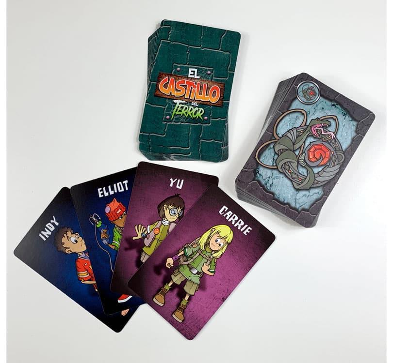 cartas del juego del caja del juego de cartas el castillo del terror de átomo games