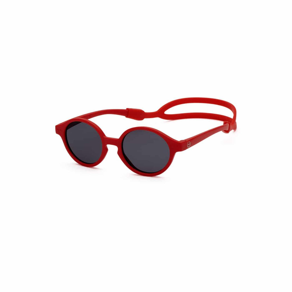 Gafas de sol infantiles marca izipizi en talla 9-36 meses a, montura modelo d , redondeadas en color roja