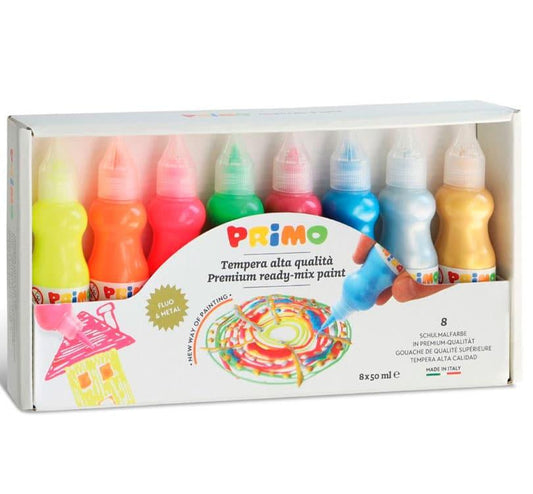 Kit 8 botellas tempera líquida Primo - manodesantaoficial