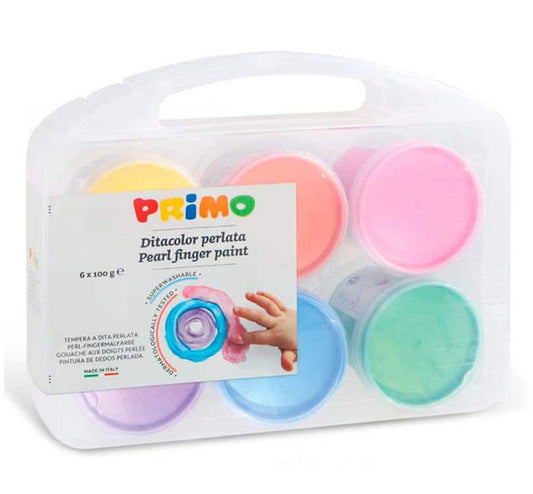Pintura de dedos perlada 6 colores Primo - manodesantaoficial
