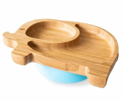 Plato Elefante de Bambu con divisiones Ecorascals - manodesantaoficial
