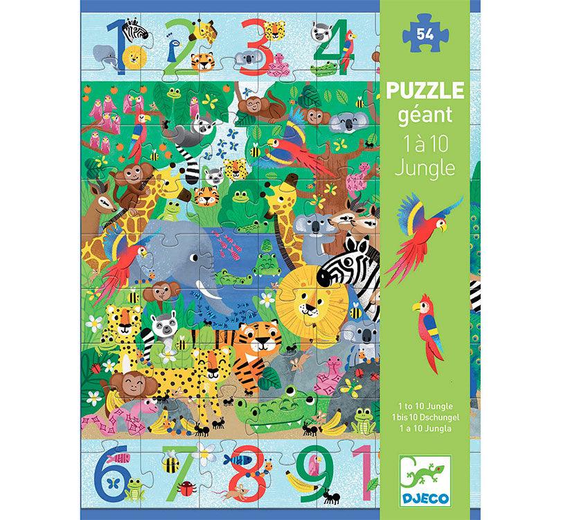 Puzzle gigante 1 al 10 la Jungla Djeco - manodesantaoficial