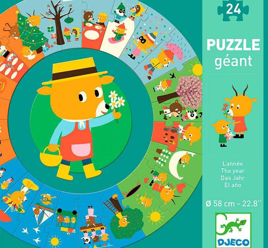 Puzzle gigante las estaciones del año Djeco - manodesantaoficial